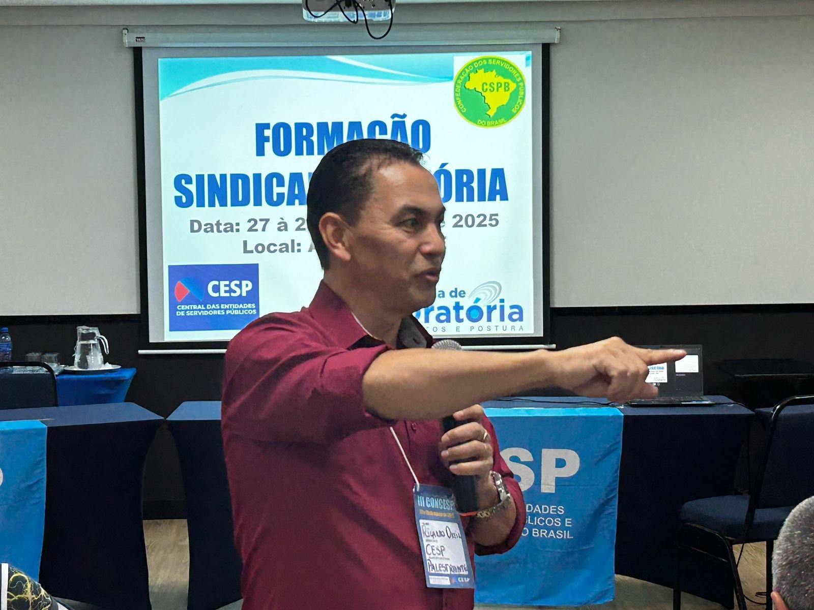Jornalista Ricardo Ortiz ministra palestra sobre “Curso de Formação Sindical” no III CONCESP